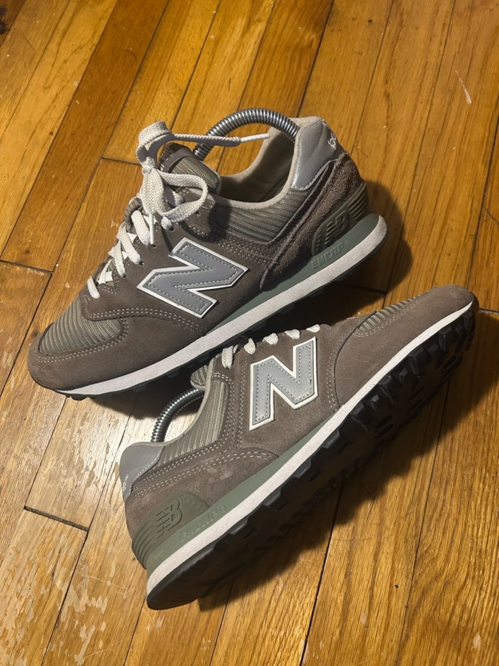 New Balance Men's 574 Suede & Mesh Sneakers - Taupe Gray
